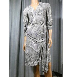EUC Laundry by Design Black and White Wrap Dress 2